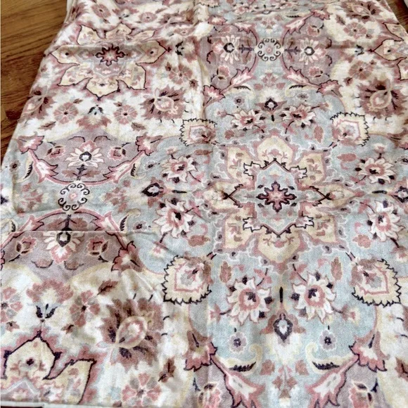 TAHARI King Size Pillow Shams - Velvet Neutral Chinoiserie Paisley Damask - Picture 4 of 13